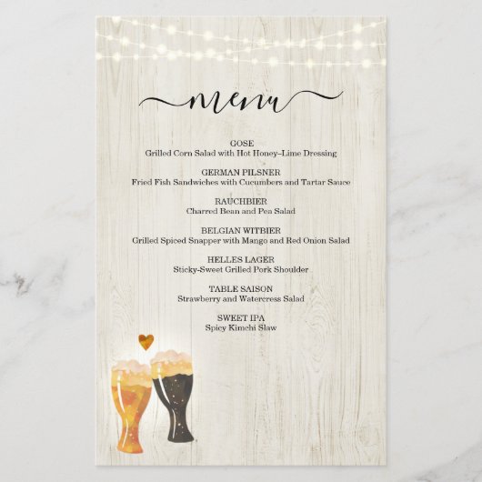 Bier-Degustationsmenü (Vorderseite)