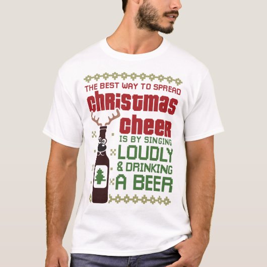 Bier - der beste Weg, Weihnachtskäfer zu verbreite T-Shirt (Vorderseite)