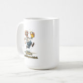 Bier - Der Treibstoff fürs männliche Denken Lustig Kaffeetasse (Vorderseite Links)