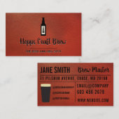 Bier-Destillation | Liquor | Leder Visitenkarte (Vorne/Hinten)