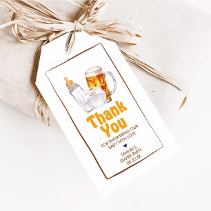 Bier Diaper Party Baby Dusche Fevor Tags Geschenkanhänger