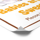 Bier Diaper Party Babydusche Babys sind süß Poster (Ecke)
