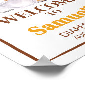 Bier Diaper Party Babydusche Begrüßung Poster (Ecke)