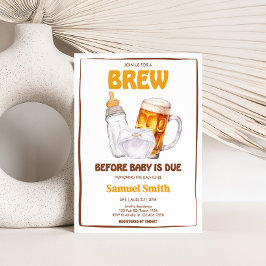 Bier Diaper Party Babydusche Einladung