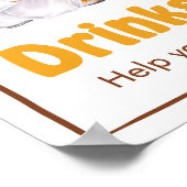 Bier Diaper Party Babydusche Getränke Poster (Ecke)