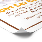 Bier Diaper Party Babydusche Say Baby nicht Poster (Ecke)