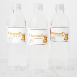 Bier Diaper Party Babydusche Wasserflaschenetikett