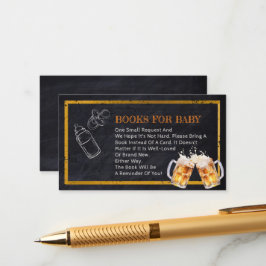 Bier Diaper Party-Bücher für Babyverpackungskarte Begleitkarte