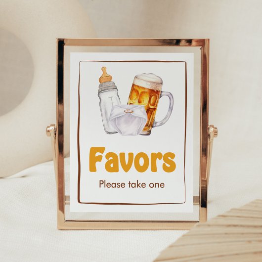 Bier Diaper Party Kinderdusche Favoriten Poster