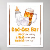 Bier Diaper Party Kinderdusche Vater-Osa Bar Poster (Vorne)