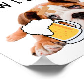 Bier Dog Bulldog - Glauben Sie, Sie können, und Si Poster (Ecke)