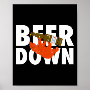 Bier Down Chicago Beers Trinken Party T Shirt Poster