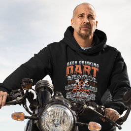 Bier Drink Dart Viking Warrior - Kunstleder Hoodie