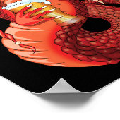 Bier Drink Dragon Poster (Ecke)