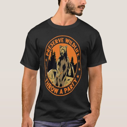 Bier Drink Grizzly Bären Zitat T-Shirt (Vorderseite)