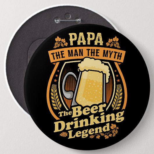 Bier Drink Legend Button (Vorne & Hinten)