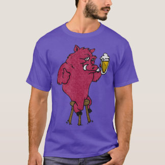Bier Drink Razorback Hog Vintag T-Shirt