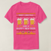 Bier Drinken Funny Christmas Ugly Sweater Bier T-Shirt (Design vorne)
