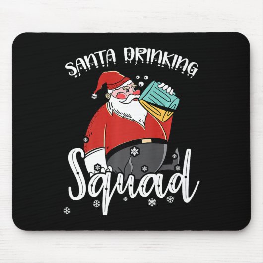 Bier Drinken Santa Xmas Bier Drinker Funny Christ Mousepad (Vorne)