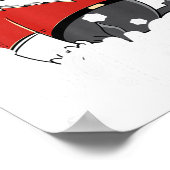 Bier Drinken Santa Xmas Bier Drinker Funny Christ Poster (Ecke)
