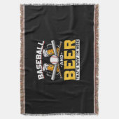 Bier Drinker Baseball Bier Spaß Geburtstag Decke (Vorderseite Vertikal)