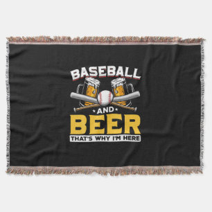 Bier Drinker Baseball Bier Spaß Geburtstag Decke