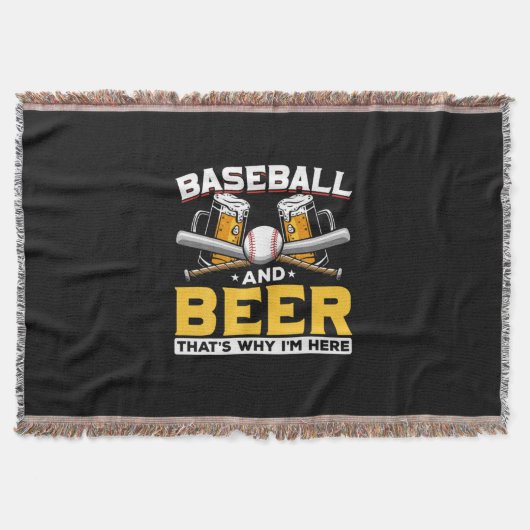 Bier Drinker Baseball Bier Spaß Geburtstag Decke (Vorderseite)