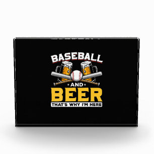 Bier Drinker Baseball Bier Spaß Geburtstag Fotoblock