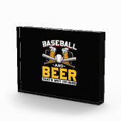 Bier Drinker Baseball Bier Spaß Geburtstag Fotoblock (Rechts)
