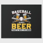 Bier Drinker Baseball Bier Spaß Geburtstag Geschenkpapier (Flach)