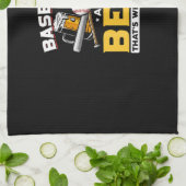 Bier Drinker Baseball Bier Spaß Geburtstag Geschirrtuch (Gefaltet)