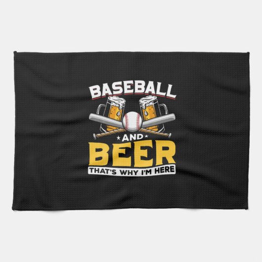 Bier Drinker Baseball Bier Spaß Geburtstag Geschirrtuch (Horizontal)