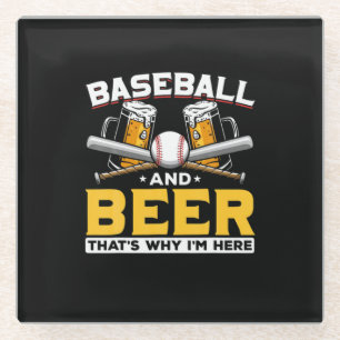 Bier Drinker Baseball Bier Spaß Geburtstag Glasuntersetzer
