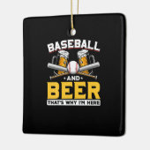 Bier Drinker Baseball Bier Spaß Geburtstag Keramikornament (Links)