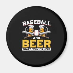 Bier Drinker Baseball Bier Spaß Geburtstag Magnet
