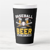 Bier Drinker Baseball Bier Spaß Geburtstag Milchtasse (Vorderseite)