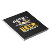 Bier Drinker Baseball Bier Spaß Geburtstag Notizblock (angewinkelt)