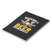 Bier Drinker Baseball Bier Spaß Geburtstag Notizblock (Rotiert)
