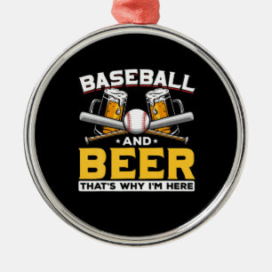 Bier Drinker Baseball Bier Spaß Geburtstag Ornament Aus Metall