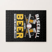 Bier Drinker Baseball Bier Spaß Geburtstag Puzzle (Horizontal)