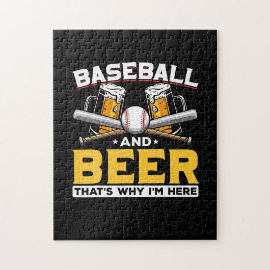 Bier Drinker Baseball Bier Spaß Geburtstag Puzzle (Vertikal)