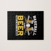 Bier Drinker Baseball Bier Spaß Geburtstag Puzzle (Horizontal)