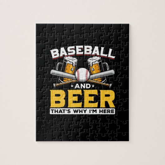 Bier Drinker Baseball Bier Spaß Geburtstag Puzzle (Vertikal)
