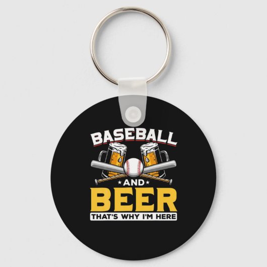 Bier Drinker Baseball Bier Spaß Geburtstag Schlüsselanhänger (Vorderseite)