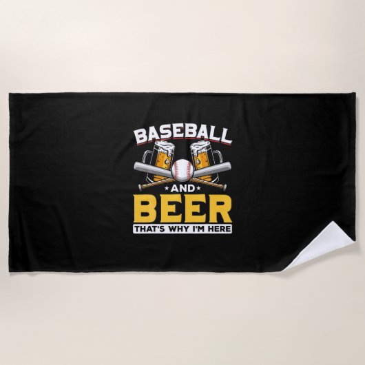 Bier Drinker Baseball Bier Spaß Geburtstag Strandtuch (Vorderseite)