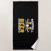 Bier Drinker Baseball Bier Spaß Geburtstag Strandtuch (Vorderseite)