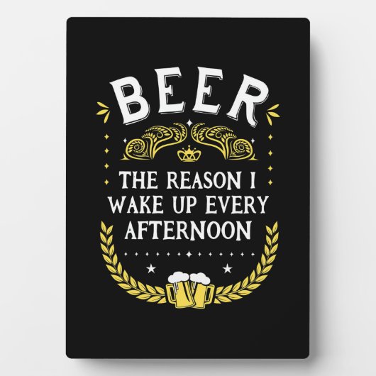 Bier Drinker Bier Jeden Nachmittag Fotoplatte (Vorderseite)