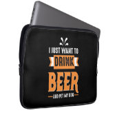 Bier Drinker Bier und Hund Laptopschutzhülle (Vorne Rechts)