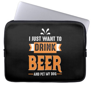 Bier Drinker Bier und Hund Laptopschutzhülle