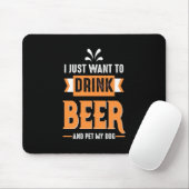 Bier Drinker Bier und Hund Mousepad (Mit Mouse)